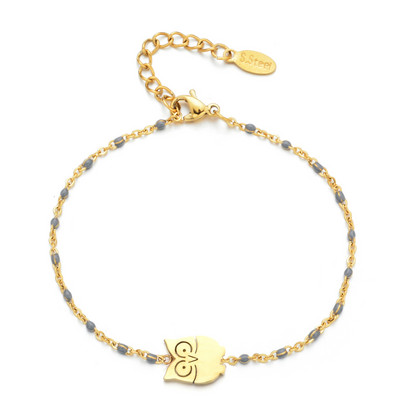 ZMZY új aranyos állati rozsdamentes acél karkötő lány lánchoz és női báj bagoly karkötőhöz