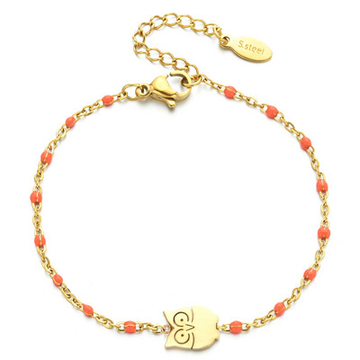 ZMZY új aranyos állati rozsdamentes acél karkötő lány lánchoz és női báj bagoly karkötőhöz