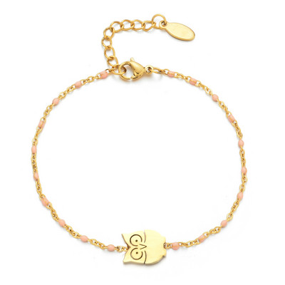 ZMZY új aranyos állati rozsdamentes acél karkötő lány lánchoz és női báj bagoly karkötőhöz