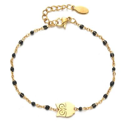 ZMZY új aranyos állati rozsdamentes acél karkötő lány lánchoz és női báj bagoly karkötőhöz