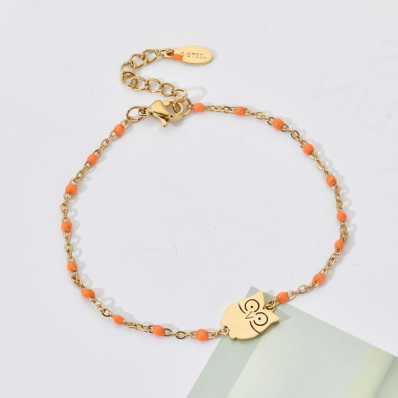 ZMZY új aranyos állati rozsdamentes acél karkötő lány lánchoz és női báj bagoly karkötőhöz