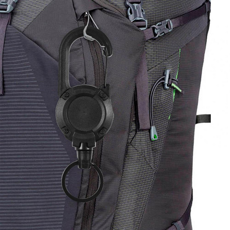 Karabino segtukas Alpinizmo sagtis Plieninis karabino spaustukai Žvejyba Laipiojimas lauke Ištraukiamas raktų pakabuko žiedas karabino kabliukas