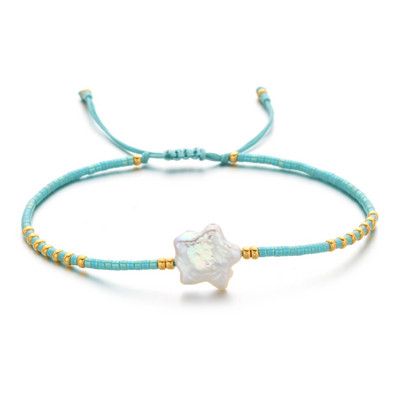 ZMZY Bohemian Fashion Γυναικεία βραχιόλια με φυσικό μαργαριτάρι γλυκού νερού Boho New MIYUKI Beads Handmade Star Bracelet Femme Jewelry