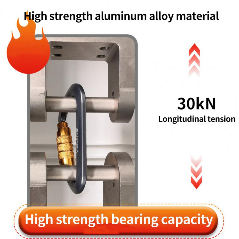 Carabiner Portable Safety Master Screw Lock Πόρπη Με μεγάλο άνοιγμα Σχεδιασμός Ασφαλείας Πόρπη