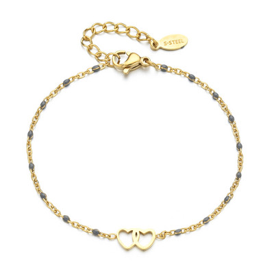 ZMZY reguliuojamos mielos Lucky Lovers širdies grandinėlės apyrankės moterims, merginoms, mados nerūdijančio plieno papuošalai, gimtadienio dovana, pasidaryk pats