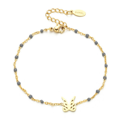 ZMZY rozsdamentes acél ékszerlánc angyalszárny karkötők női bizsuk Vintage zománc karkötő női arany színű pulzera