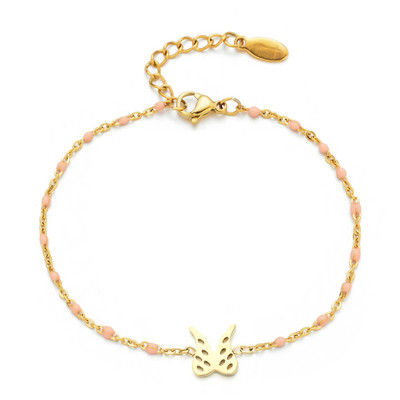 ZMZY rozsdamentes acél ékszerlánc angyalszárny karkötők női bizsuk Vintage zománc karkötő női arany színű pulzera