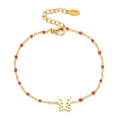 ZMZY rozsdamentes acél ékszerlánc angyalszárny karkötők női bizsuk Vintage zománc karkötő női arany színű pulzera