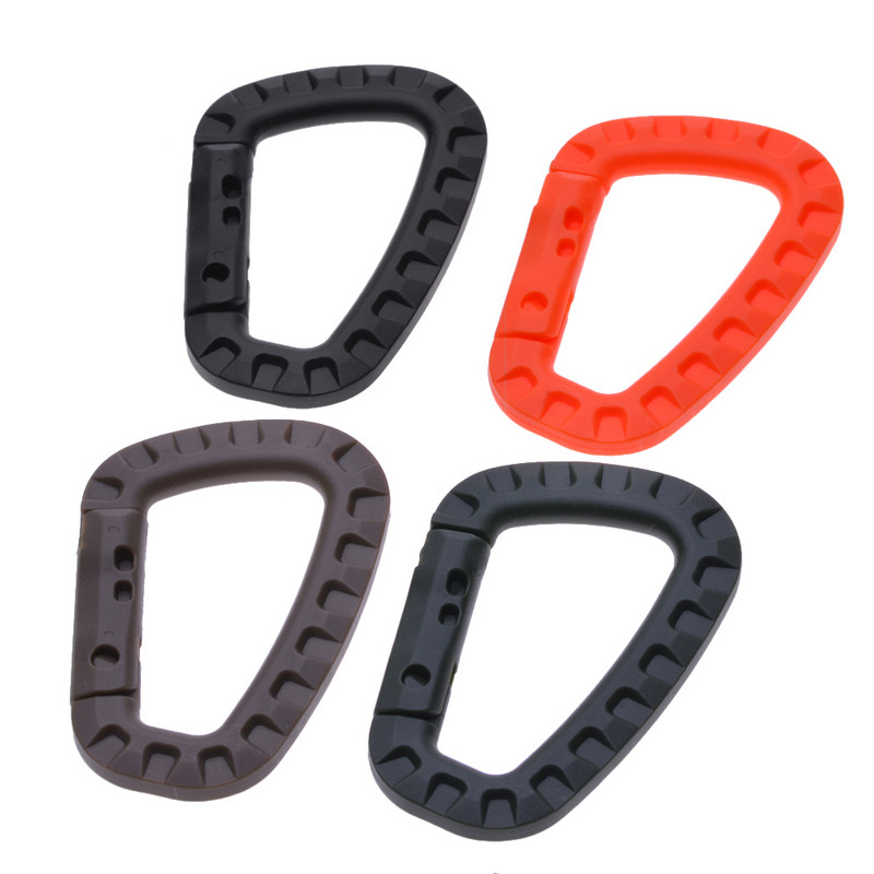 Πόρπη D Military Outdoor Bag Camping Αξεσουάρ αναρρίχησης Carabiner Climb Clip Clip Hook Σακίδιο πλάτης Molle Σύστημα πόρπη ασφαλείας
