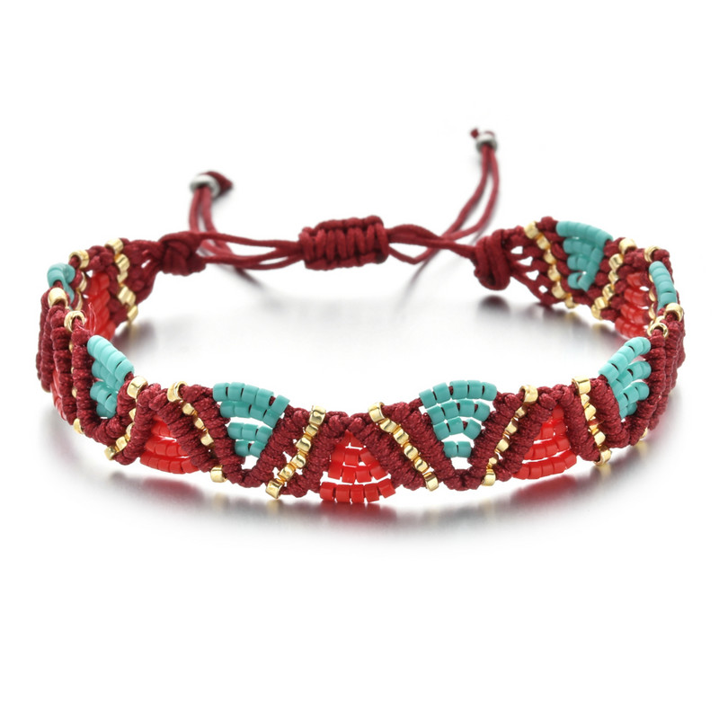 ZMZY Retro Beach Accesorios Miyuki Beads Υφαντό σχοινί Boho Χειροποίητα βραχιόλια για γυναίκες Friendship Pulseras Mujer