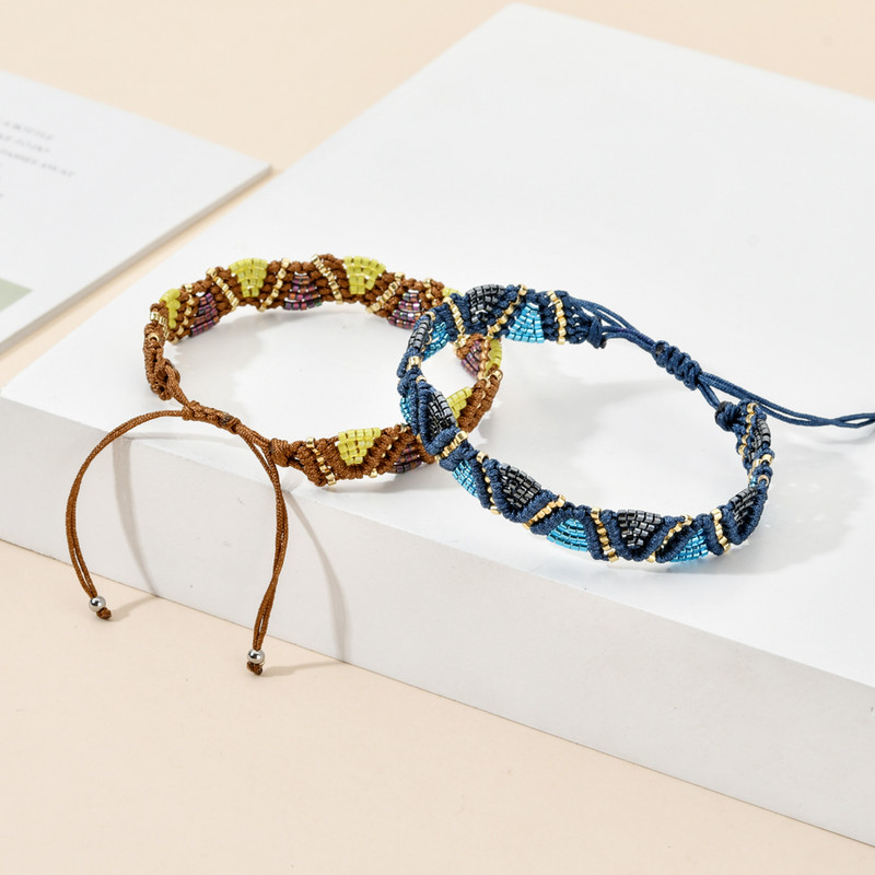 ZMZY Retro Beach Accesorios Miyuki Beads Υφαντό σχοινί Boho Χειροποίητα βραχιόλια για γυναίκες Friendship Pulseras Mujer