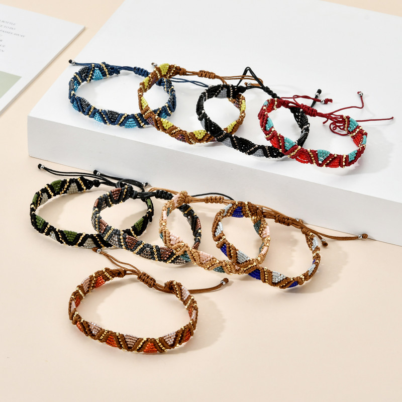 ZMZY Retro Beach Accesorios Miyuki Beads Υφαντό σχοινί Boho Χειροποίητα βραχιόλια για γυναίκες Friendship Pulseras Mujer