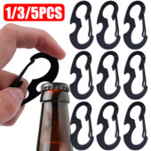 Lauko raktų pakabuko įrankis Multi Tool Spyruoklinis kablio sagtis Butelių atidarytuvas Daugiafunkcis metalinis karabininis karabinas raktams Tourism Equi