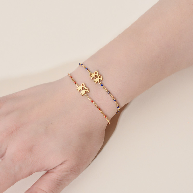 ZMZY Boho Thin Rainbow Χαριτωμένα βραχιόλια από ανοξείδωτο ατσάλι Γυναικεία χρυσό χρώμα Αλυσίδα με ρυθμιζόμενο σχήμα Βραχιόλια για κορίτσια Κοσμήματα δώρου