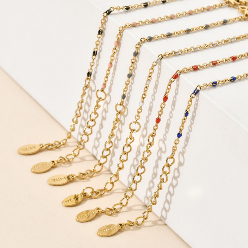 ZMZY Boho Thin Rainbow Χαριτωμένα βραχιόλια από ανοξείδωτο ατσάλι Γυναικεία χρυσό χρώμα Αλυσίδα με ρυθμιζόμενο σχήμα Βραχιόλια για κορίτσια Κοσμήματα δώρου