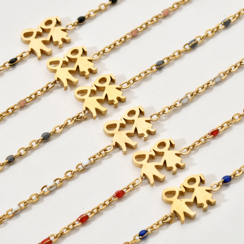 ZMZY Boho Thin Rainbow Χαριτωμένα βραχιόλια από ανοξείδωτο ατσάλι Γυναικεία χρυσό χρώμα Αλυσίδα με ρυθμιζόμενο σχήμα Βραχιόλια για κορίτσια Κοσμήματα δώρου