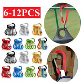 6/12 vnt Lauko kempingas kelių įrankių alpinizmo sagtis Plieninė maža karabino spaustukai Žvejyba Laipiojimo reikmenys Stovyklavimas Žygiai