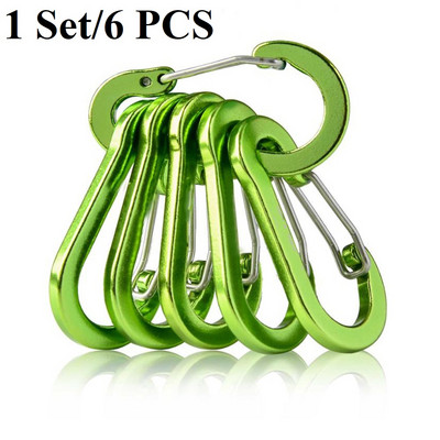 6/12 vnt Lauko kempingas kelių įrankių alpinizmo sagtis Plieninė maža karabino spaustukai Žvejyba Laipiojimo reikmenys Stovyklavimas Žygiai