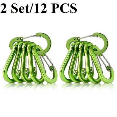 6/12 vnt Lauko kempingas kelių įrankių alpinizmo sagtis Plieninė maža karabino spaustukai Žvejyba Laipiojimo reikmenys Stovyklavimas Žygiai