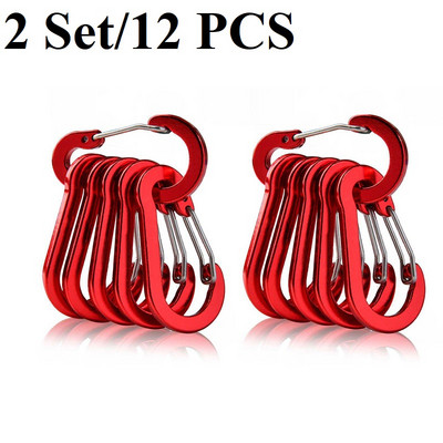 6/12 vnt Lauko kempingas kelių įrankių alpinizmo sagtis Plieninė maža karabino spaustukai Žvejyba Laipiojimo reikmenys Stovyklavimas Žygiai