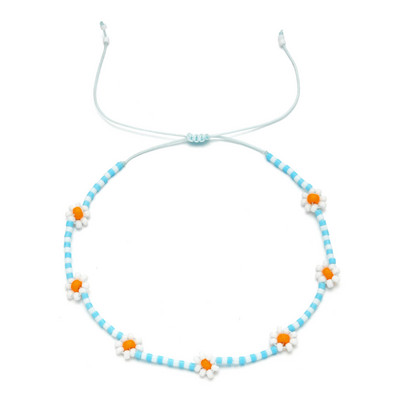 ZMZY Aranyos százszorszép virágos gyöngyös karkötő női divatos bohém színes, szép varázslatos sztreccs karkötő parti ajándék ékszer