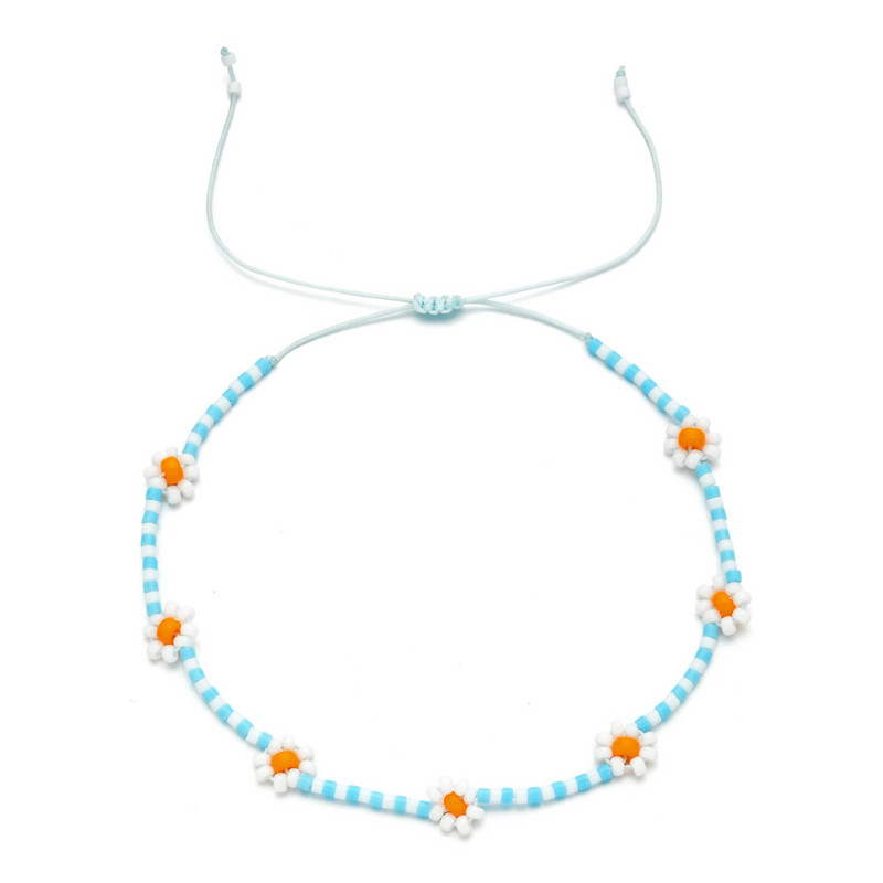 ZMZY Aranyos százszorszép virágos gyöngyös karkötő női divatos bohém színes, szép varázslatos sztreccs karkötő parti ajándék ékszer