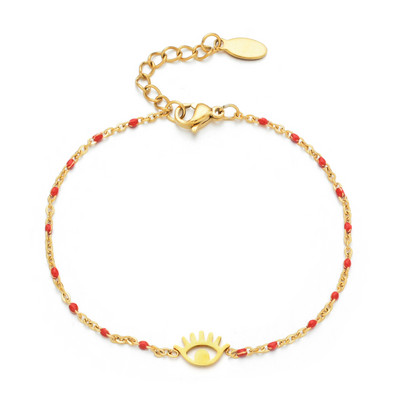 ZMZY Hot Sale Rozsdamentes acél karkötő női karkötő zománc Evil Eye karkötő Link Lánc karkötő bizsuk Divatékszerek