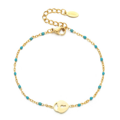 ZMZY Boho Chain Friendship Δώρο Χρυσό Χρώμα Κρεμαστό Κλειδαριά Καρδιά Γούρι Βραχιόλι για Γυναικεία Κοσμήματα μόδας για πάρτι αρραβώνων