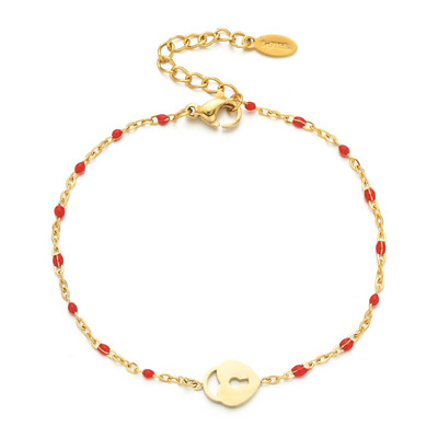 ZMZY Boho Chain Friendship Δώρο Χρυσό Χρώμα Κρεμαστό Κλειδαριά Καρδιά Γούρι Βραχιόλι για Γυναικεία Κοσμήματα μόδας για πάρτι αρραβώνων