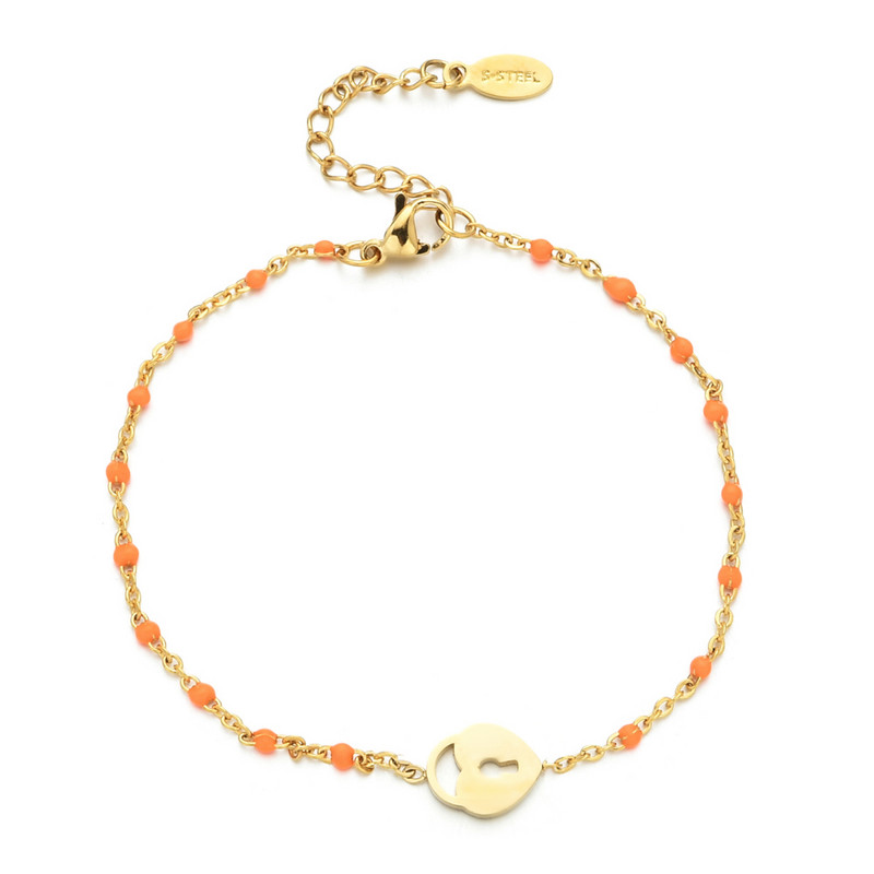 ZMZY Boho Chain Friendship Δώρο Χρυσό Χρώμα Κρεμαστό Κλειδαριά Καρδιά Γούρι Βραχιόλι για Γυναικεία Κοσμήματα μόδας για πάρτι αρραβώνων