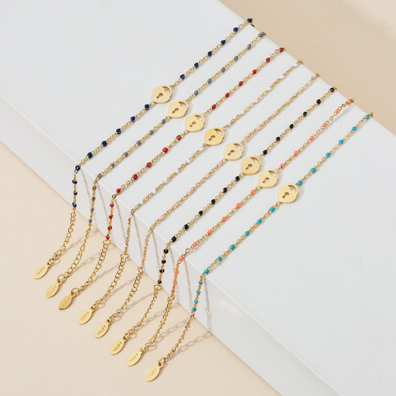 ZMZY Boho Chain Friendship Δώρο Χρυσό Χρώμα Κρεμαστό Κλειδαριά Καρδιά Γούρι Βραχιόλι για Γυναικεία Κοσμήματα μόδας για πάρτι αρραβώνων