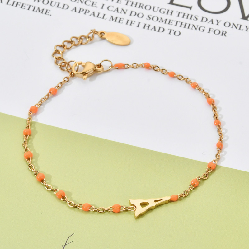 ZMZY Boho Jauki daudzkrāsaini Eifeļa torņa šarmu rokassprādzes Modes rotaslietas Nerūsējošā tērauda ķēdes Sieviešu rokassprādzes