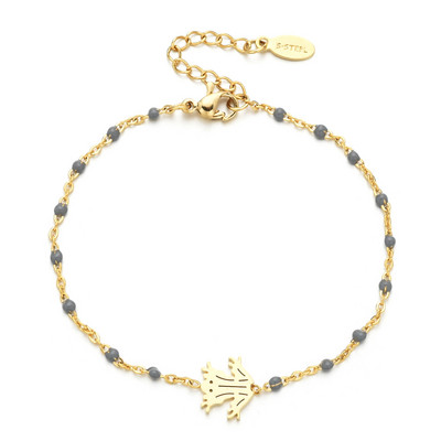 ZMZY arany színű varangy medál divat kézi karkötő karkötő karkötő karkötő S-acél lánc karkötő ajándék női lányoknak nagykereskedés