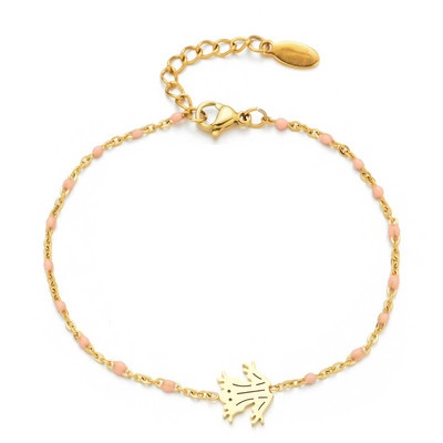 ZMZY arany színű varangy medál divat kézi karkötő karkötő karkötő karkötő S-acél lánc karkötő ajándék női lányoknak nagykereskedés