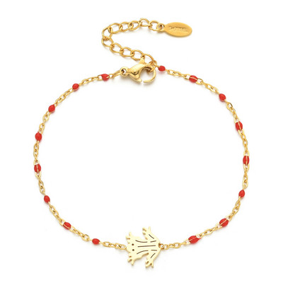 ZMZY arany színű varangy medál divat kézi karkötő karkötő karkötő karkötő S-acél lánc karkötő ajándék női lányoknak nagykereskedés