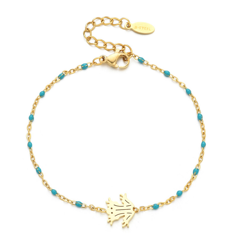 ZMZY arany színű varangy medál divat kézi karkötő karkötő karkötő karkötő S-acél lánc karkötő ajándék női lányoknak nagykereskedés