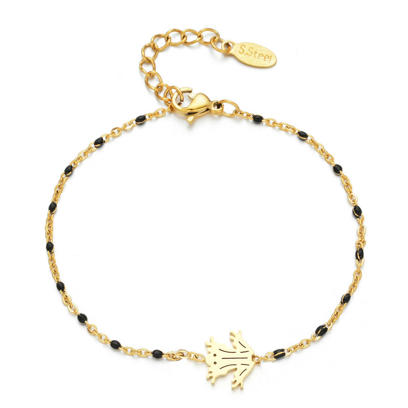 ZMZY arany színű varangy medál divat kézi karkötő karkötő karkötő karkötő S-acél lánc karkötő ajándék női lányoknak nagykereskedés