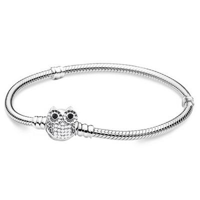 Charms Narukvica u boji sterling srebra Krunski lanac Svjetlucava disk kopča Zmijski lanac Narukvica s privjescima za žene Nakit