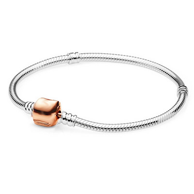 Amuletid Sterling hõbedase värvi käevõru kroonkett sädelev ketasklambriga ussikett võluv käevõru naistele ehted