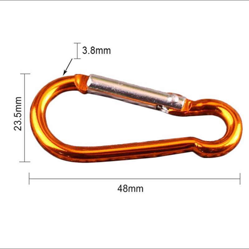 20 DB alumínium ötvözet karabiner kültéri akasztó csat vizes palack táska csat tartós karabiner gyors felfüggesztés