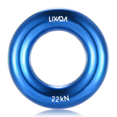 Lixada 22KN szikla hegymászó O-gyűrűs alumínium Rappel Ring kültéri sziklamászó függőágy biztonsági mentőfelszerelés
