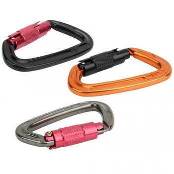 Professional Carabiner D-Shape 12KN/24KN Key Hooks Carbiner Climbing Ascend Security Ασφάλεια Master Lock Outdoor Protective Gear