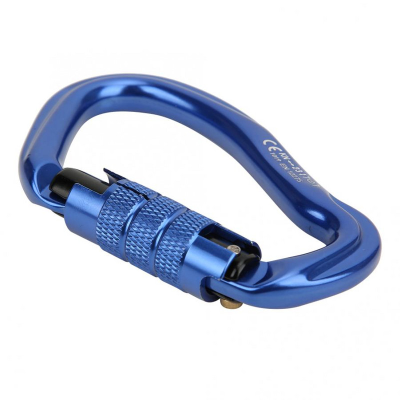 Profesionalni karabiner D-oblika 12KN/24KN karabiner Ključevi Kuke za penjanje Ascend Security Safety Master Lock Vanjska zaštitna oprema