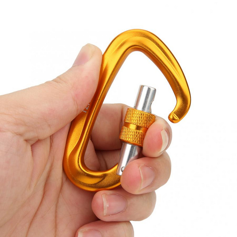 Profesionalni karabiner D-oblika 12KN/24KN karabiner Ključevi Kuke za penjanje Ascend Security Safety Master Lock Vanjska zaštitna oprema