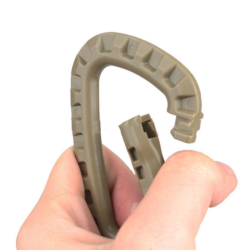 Karabīne, kāpšanas aizdare, āķis, mugursoma Molle System D sprādze, militārā āra soma kāpšanas piederumi kempingam