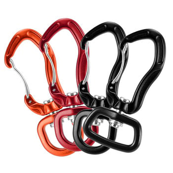 Lixada Survial Rescue Mountaineering Carabiners Hook 360° Περιστρεφόμενος περιστρεφόμενος μπρελόκ με σχοινί περιστρεφόμενος γάντζος αιώρας