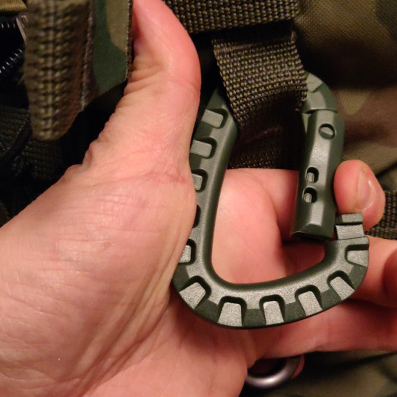 Karabiner mászókapocs kampós csat katonai kültéri kemping hegymászási kiegészítők Molle taktikai táska hátizsák akasztócsat