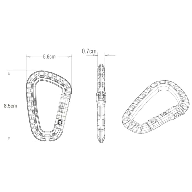 Karabiner mászókapocs kampós csat katonai kültéri kemping hegymászási kiegészítők Molle taktikai táska hátizsák akasztócsat