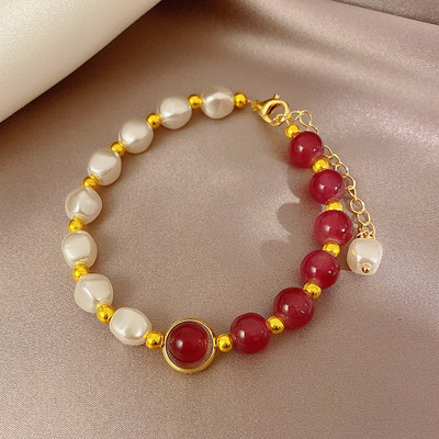 Madinga korėjietiška saldžiųjų vyšnių žiedų apyrankė su gėlėmis moterims Puikaus žavesio krištolo karoliukai Reguliuojama apyrankė Vakarėlio papuošalai Dovanos