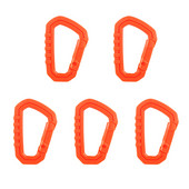 5 vnt. lauko karabinas Molle sagtis, spyruoklinis karabinas, D formos žiedas, raktų pakabukas, kietas plastikas, EDC raktų pakabukas.